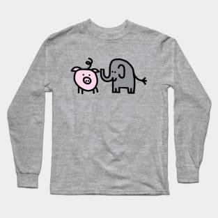 Pig and Elephant Long Sleeve T-Shirt